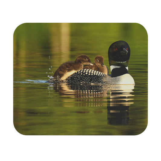 Loon & Babies Mouse Pad