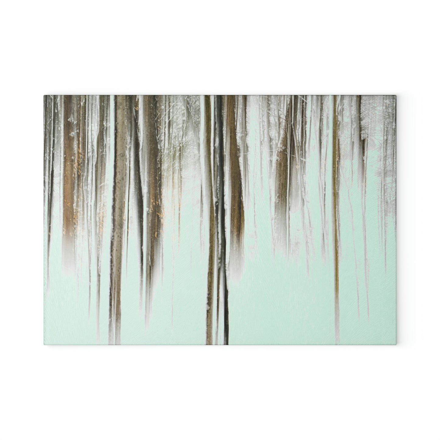 Glass Cutting Board - Abstract Winter Woods