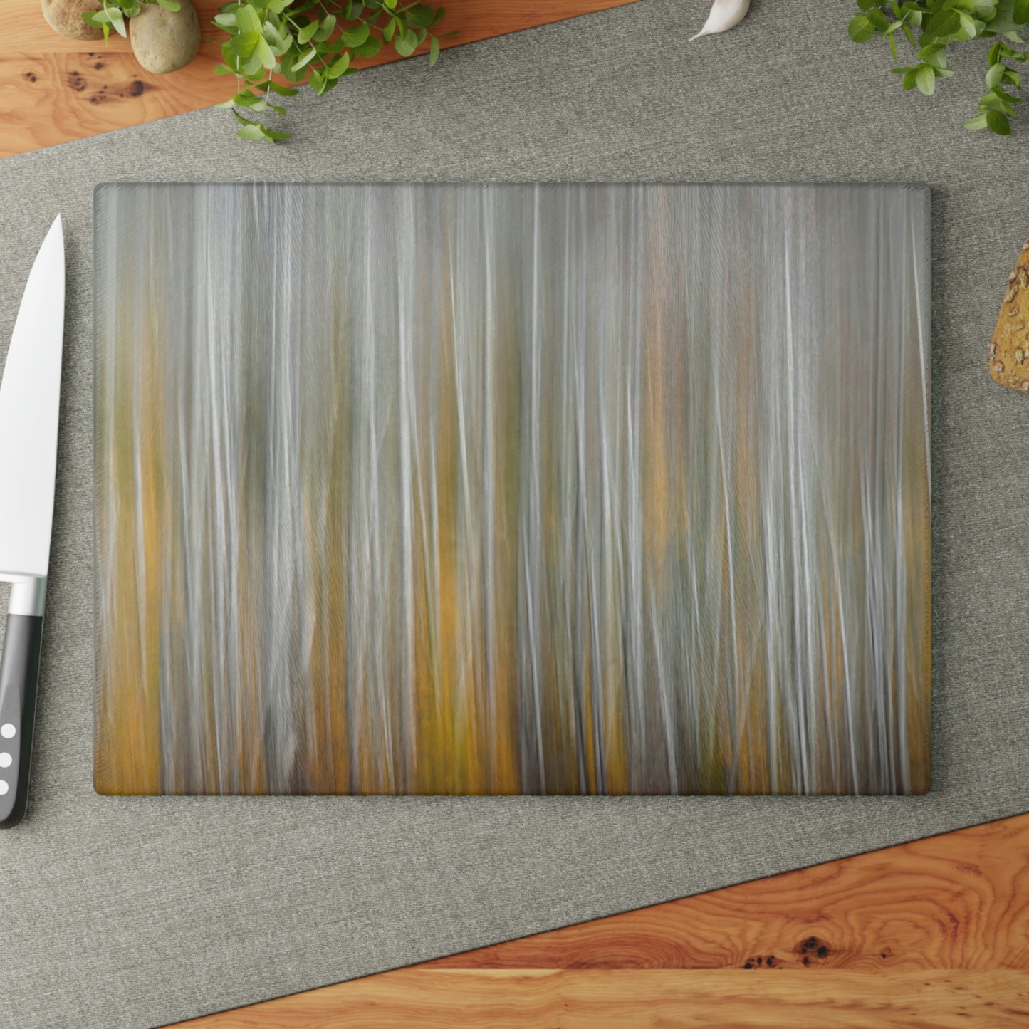 Glass Cutting Board - Abstract Autumn