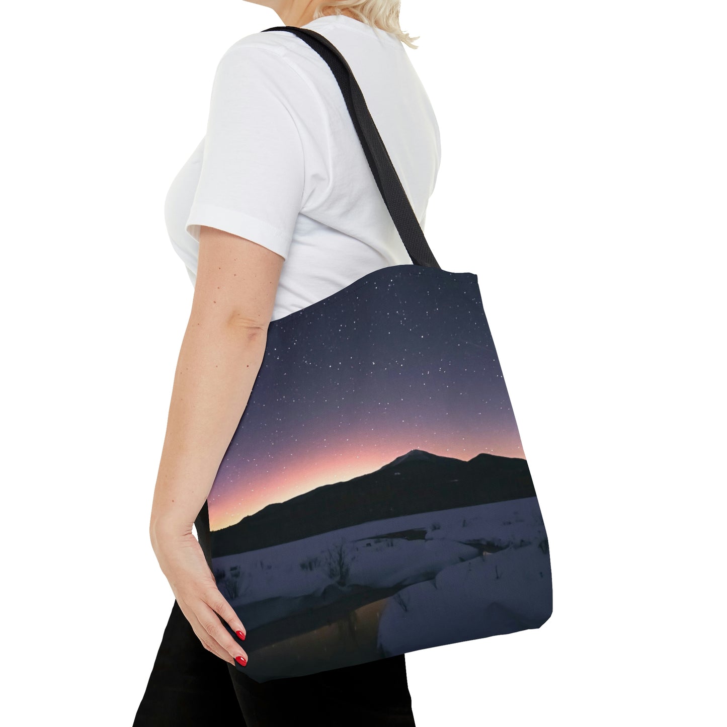 Tote Bag - Starlit Aurora over Whiteface Mt.